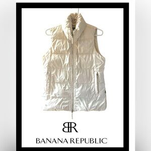 BANANA REPUBLIC - Women's Cream Down Puffer Vest - Sz Small‎